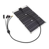 Solar Battery Panel 50W 4 Connectors Monocrystalline Silicon High Efficiency Portable Solar Charger Panel 18V Output