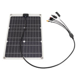 Solar Battery Panel 50W 4 Connectors Monocrystalline Silicon High Efficiency Portable Solar Charger Panel 18V Output