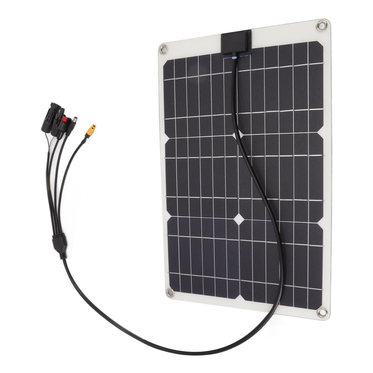 Solar Battery Panel 50W 4 Connectors Monocrystalline Silicon High Efficiency Portable Solar Charger Panel 18V Output