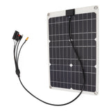 Solar Battery Panel 50W 4 Connectors Monocrystalline Silicon High Efficiency Portable Solar Charger Panel 18V Output