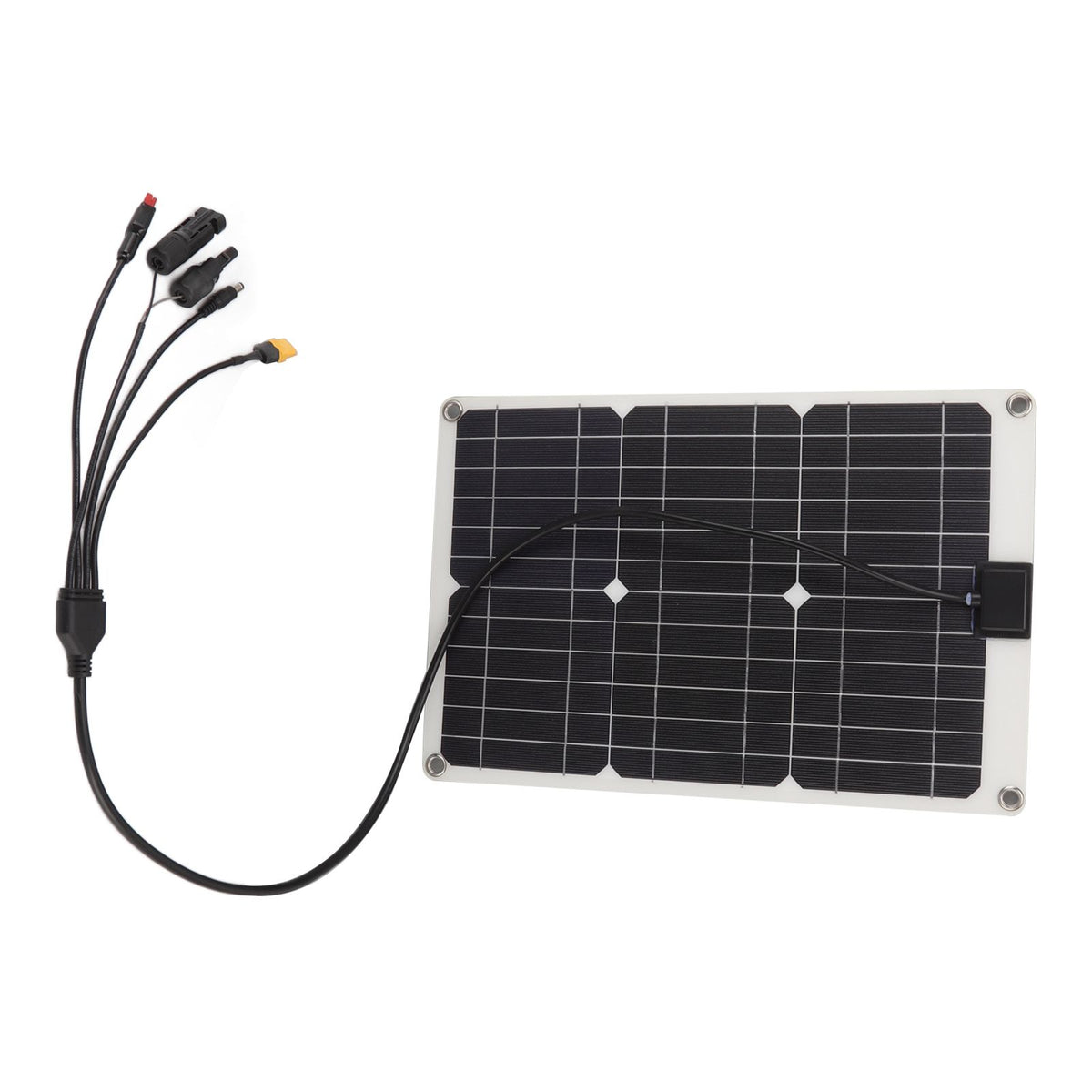 Solar Battery Panel 50W 4 Connectors Monocrystalline Silicon High Efficiency Portable Solar Charger Panel 18V Output