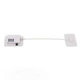 Window Cable Lock Password Unlocking Stable Childproofing Refrigerator Lock with Mounting Screws - Front View