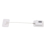Window Cable Lock Password Unlocking Stable Childproofing Refrigerator Lock with Mounting Screws