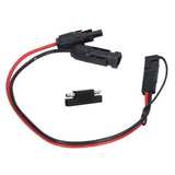 Solar Panel Connector Cable 12AWG PVC Copper Solar Panel to SAE Adapter for Motorbike Cars - Side View