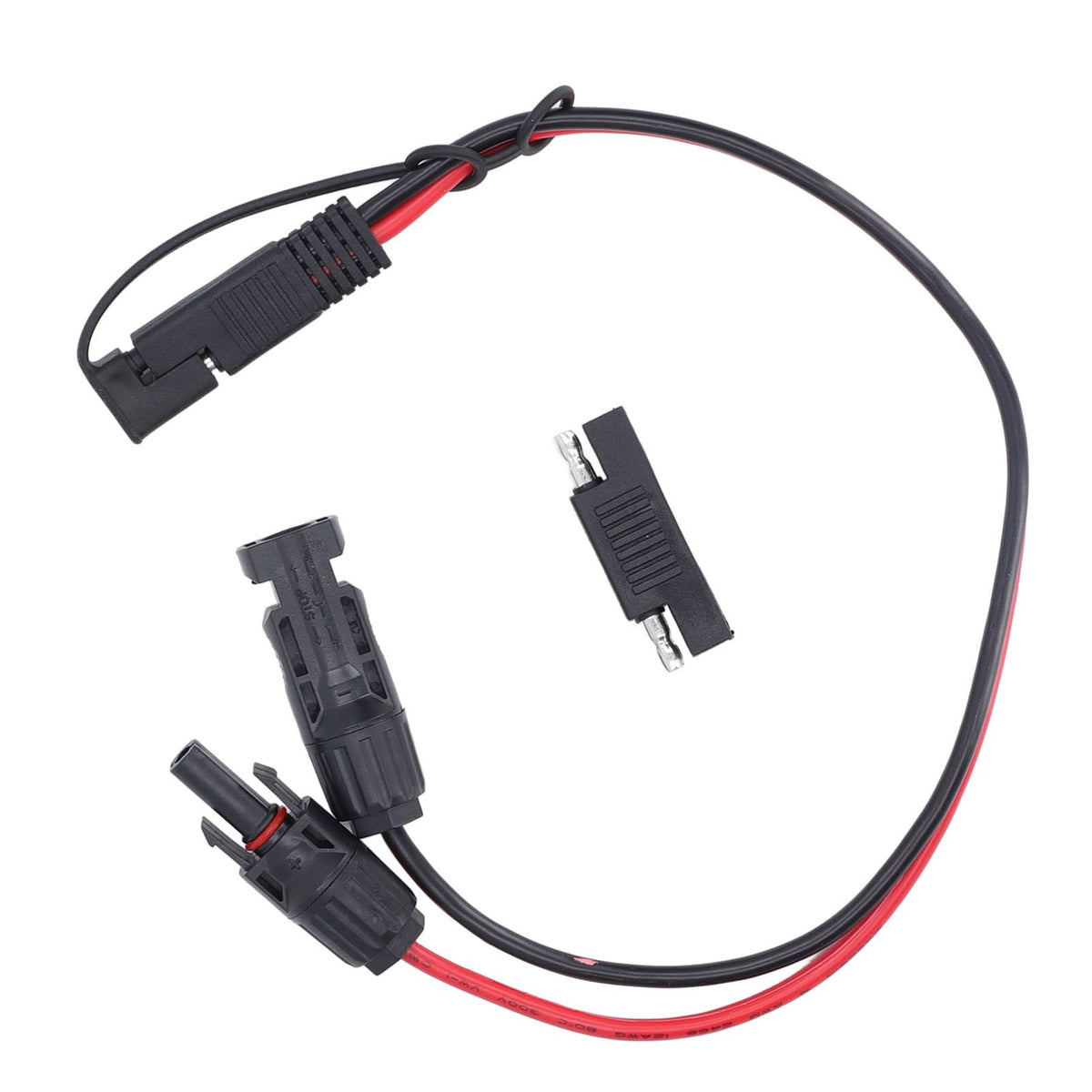 Solar Panel Connector Cable 12AWG PVC Copper Solar Panel to SAE Adapter for Motorbike Cars