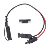Solar Panel Connector Cable 12AWG PVC Copper Solar Panel to SAE Adapter for Motorbike Cars - Close-Up Angle