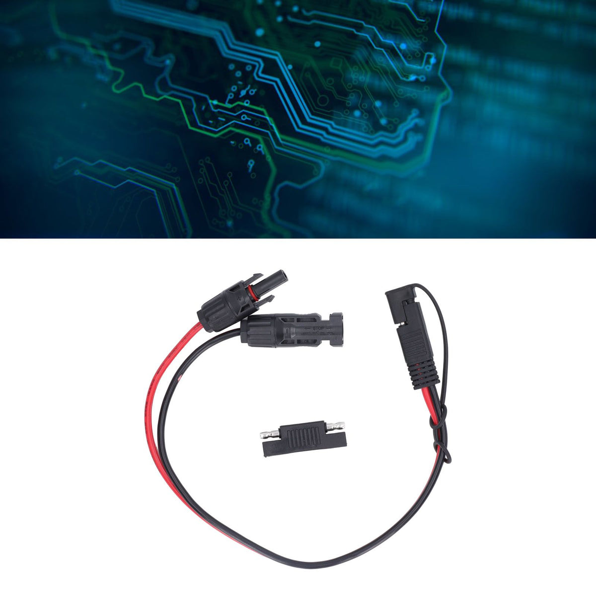 Solar Panel Connector Cable 12AWG PVC Copper Solar Panel to SAE Adapter for Motorbike Cars