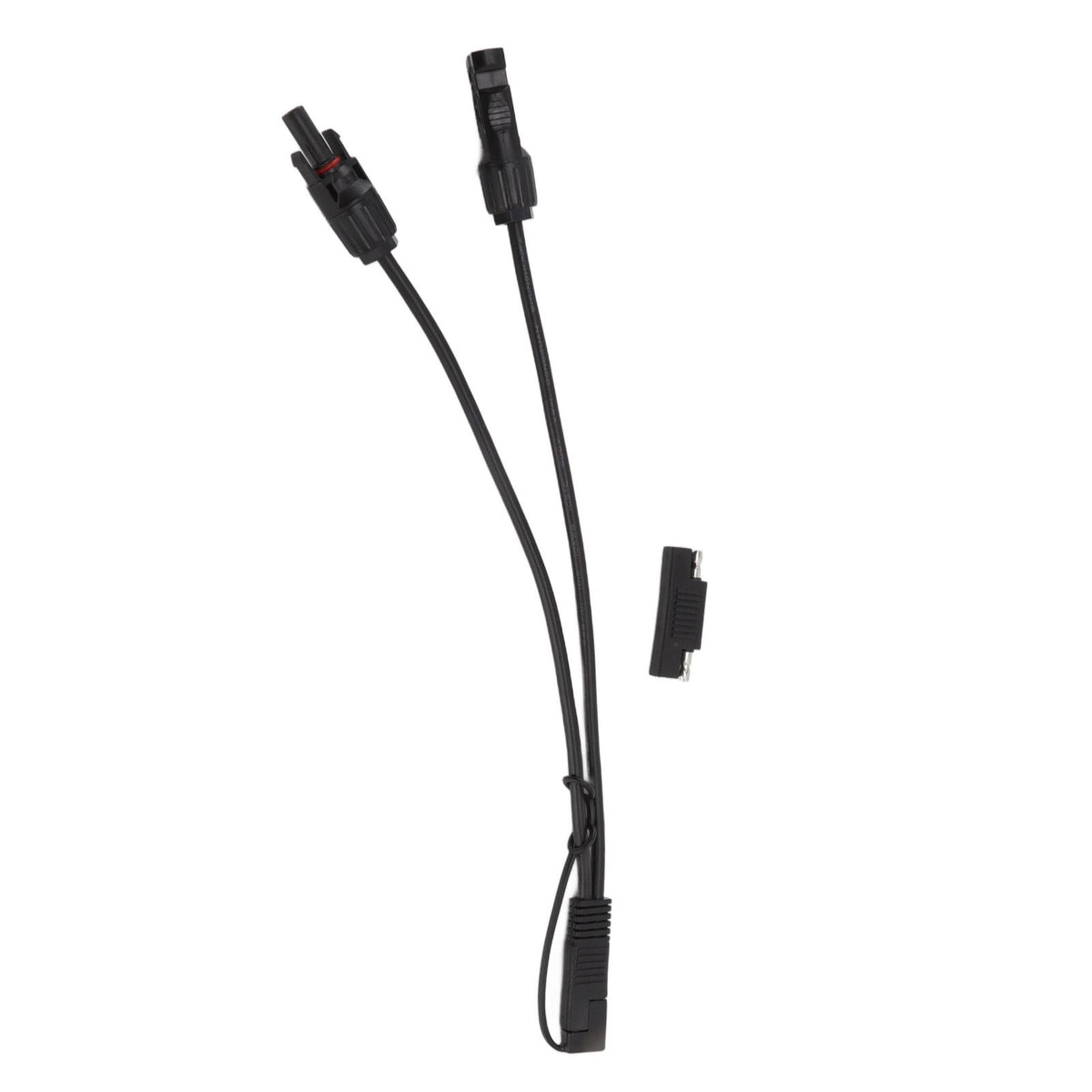 10AWG Solar Panel to SAE Adapter Cable SAE Solar Extension Cable for Automobiles Motorcycles 0.35m Black