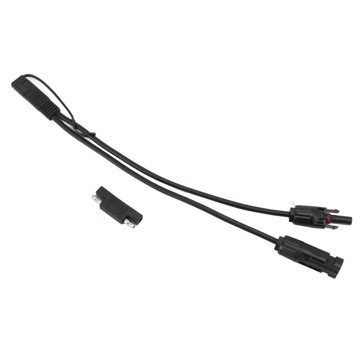 10AWG Solar Panel to SAE Adapter Cable SAE Solar Extension Cable for Automobiles Motorcycles 0.35m Black