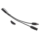 10AWG Solar Panel to SAE Adapter Cable SAE Solar Extension Cable for Automobiles Motorcycles 0.35m Black