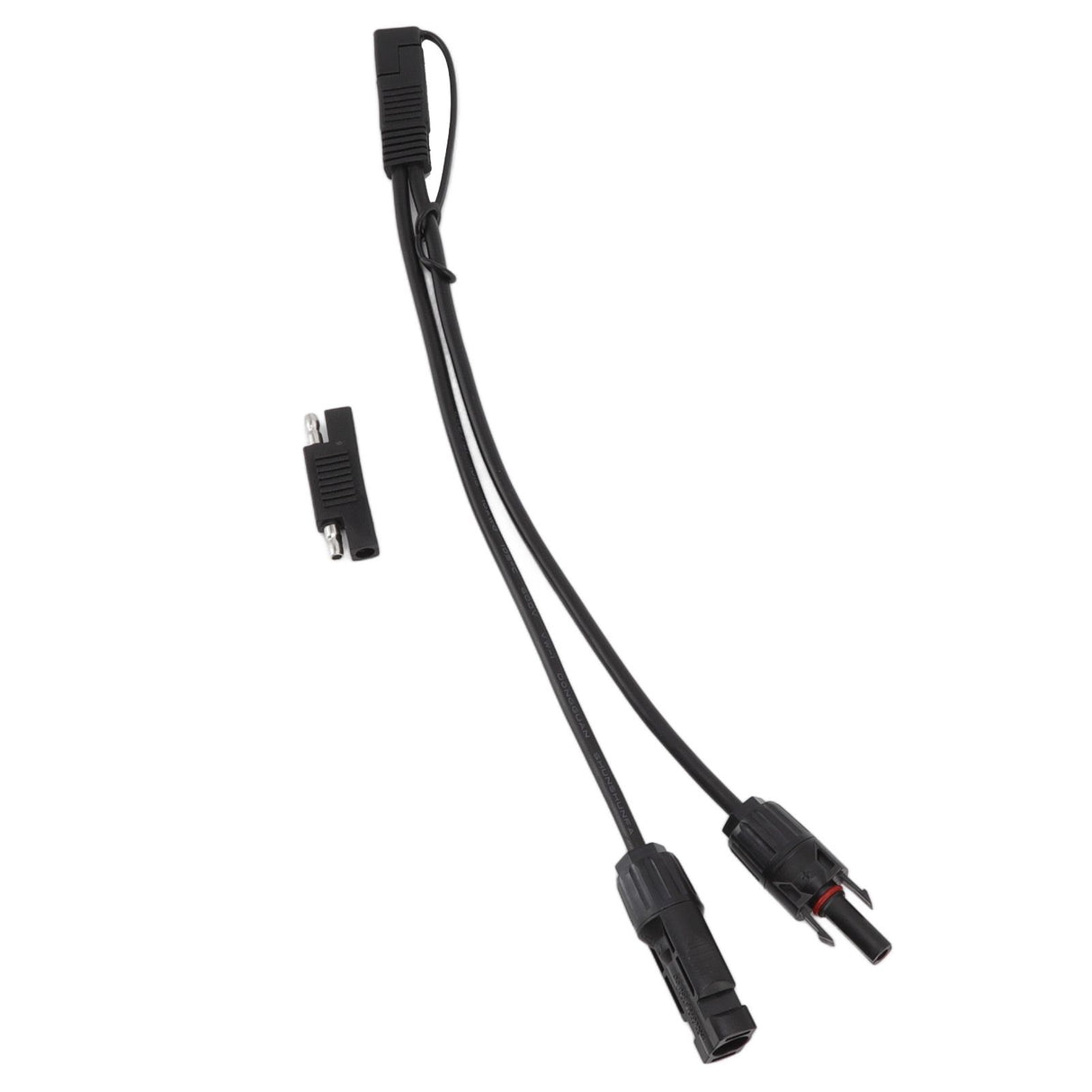 10AWG Solar Panel to SAE Adapter Cable SAE Solar Extension Cable for Automobiles Motorcycles 0.35m Black