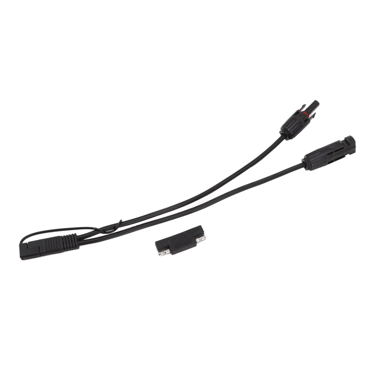 10AWG Solar Panel to SAE Adapter Cable SAE Solar Extension Cable for Automobiles Motorcycles 0.35m Black