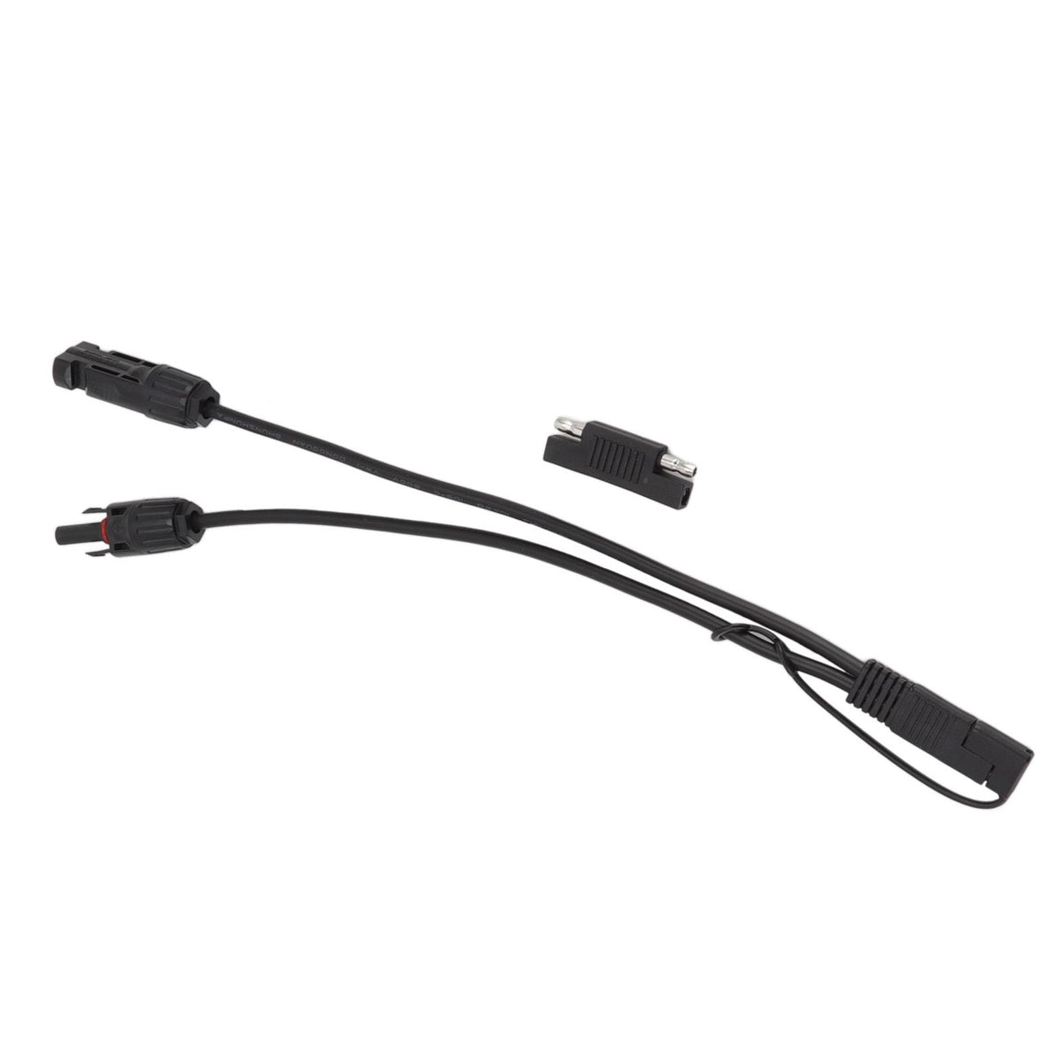 10AWG Solar Panel to SAE Adapter Cable SAE Solar Extension Cable for Automobiles Motorcycles 0.35m Black