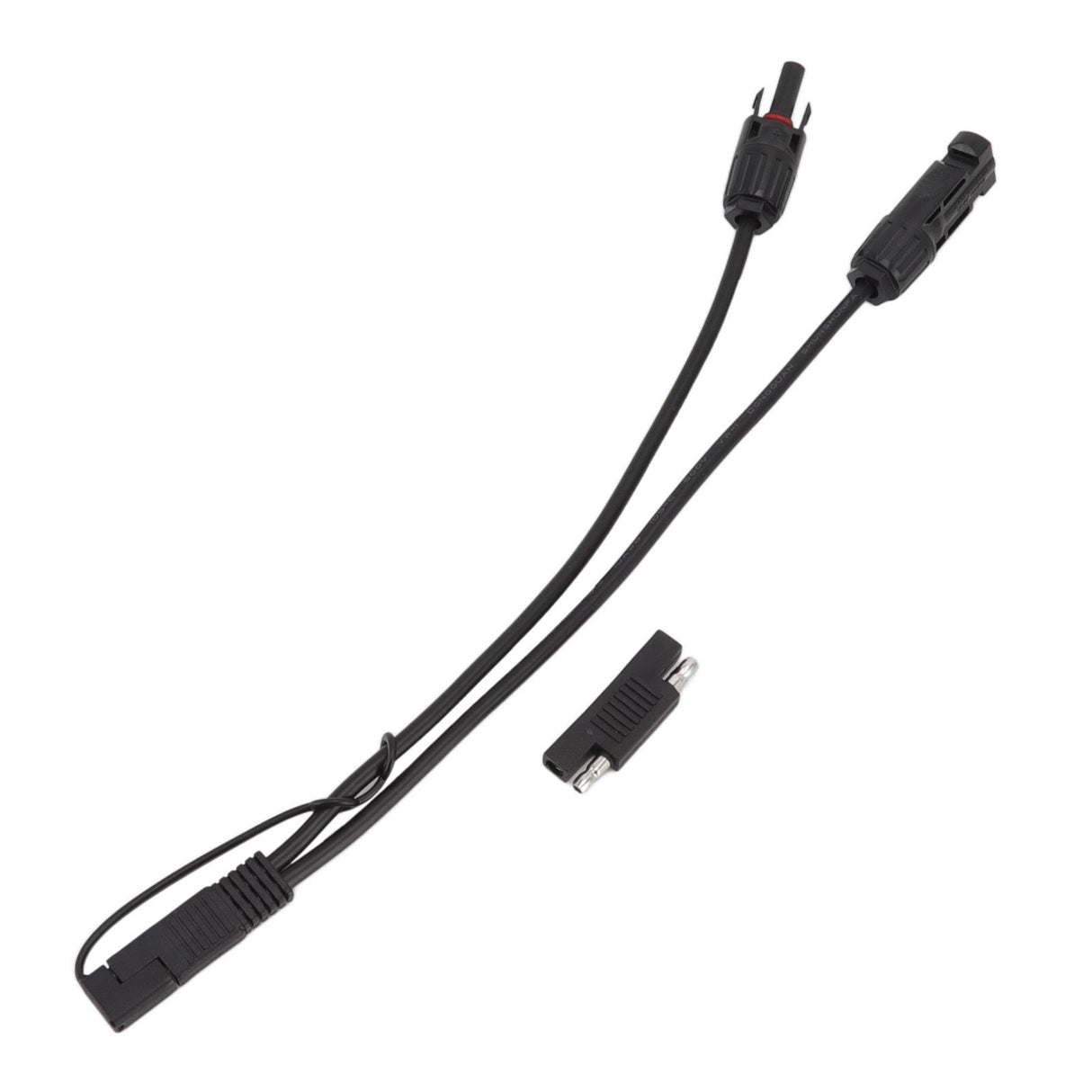 10AWG Solar Panel to SAE Adapter Cable SAE Solar Extension Cable for Automobiles Motorcycles 0.35m Black