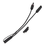 10AWG Solar Panel to SAE Adapter Cable SAE Solar Extension Cable for Automobiles Motorcycles 0.35m Black