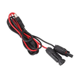 Solar Panel Connector Adapter Female to Male 2 Cores DC7.9mm Copper PVC 16AWG DC 8.0 Extension Cord - Top-Down View