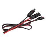 Solar to 30A Copper Mobile Energy Storage Battery Adapter Cable Charging Connector Cable for Anderson 30A 12AWG 1.0m
