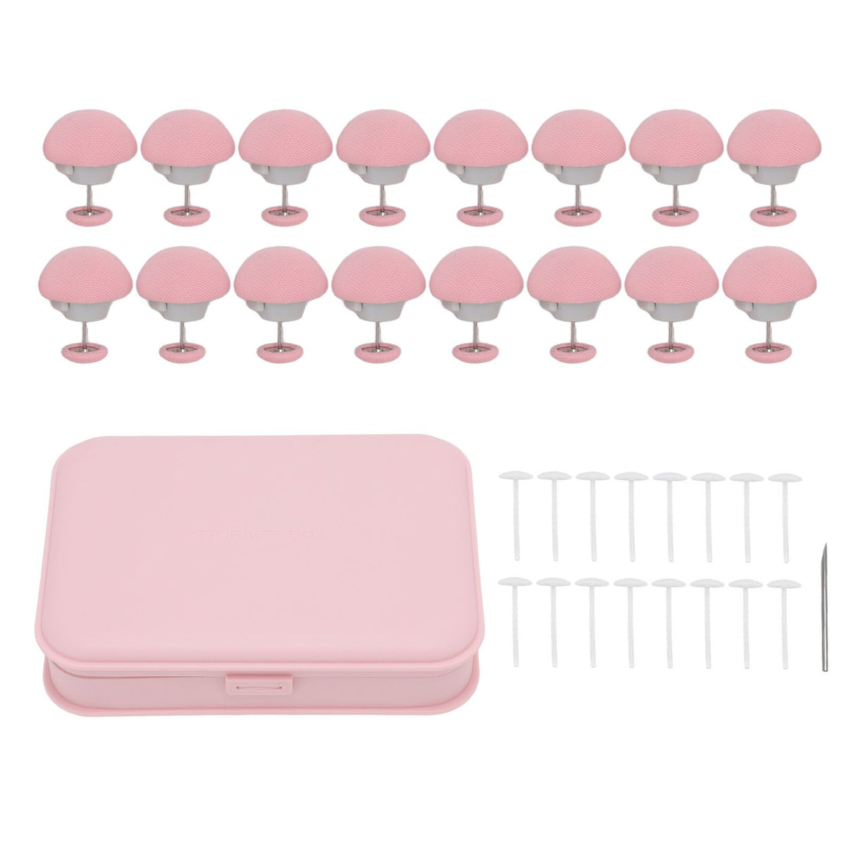 16PCS Bed Duvet Sheet Fixing Clip Mushroom Shaped Cloth Needle Plastic Quilt Fixator for Home Cushion Pink