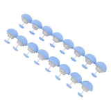16PCS Bed Duvet Sheet Fixing Clip Mushroom Shaped Cloth Needle Plastic Quilt Fixator for Home Cushion Blue - Front View