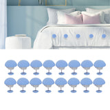 16PCS Bed Duvet Sheet Fixing Clip Mushroom Shaped Cloth Needle Plastic Quilt Fixator for Home Cushion Blue - Extra Image