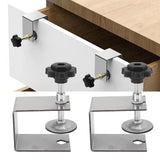 2pcs Drawer Front Installation Fixing Clamp Professional Easy Adjustment Drawer Front Mounting Clips for Woodworking