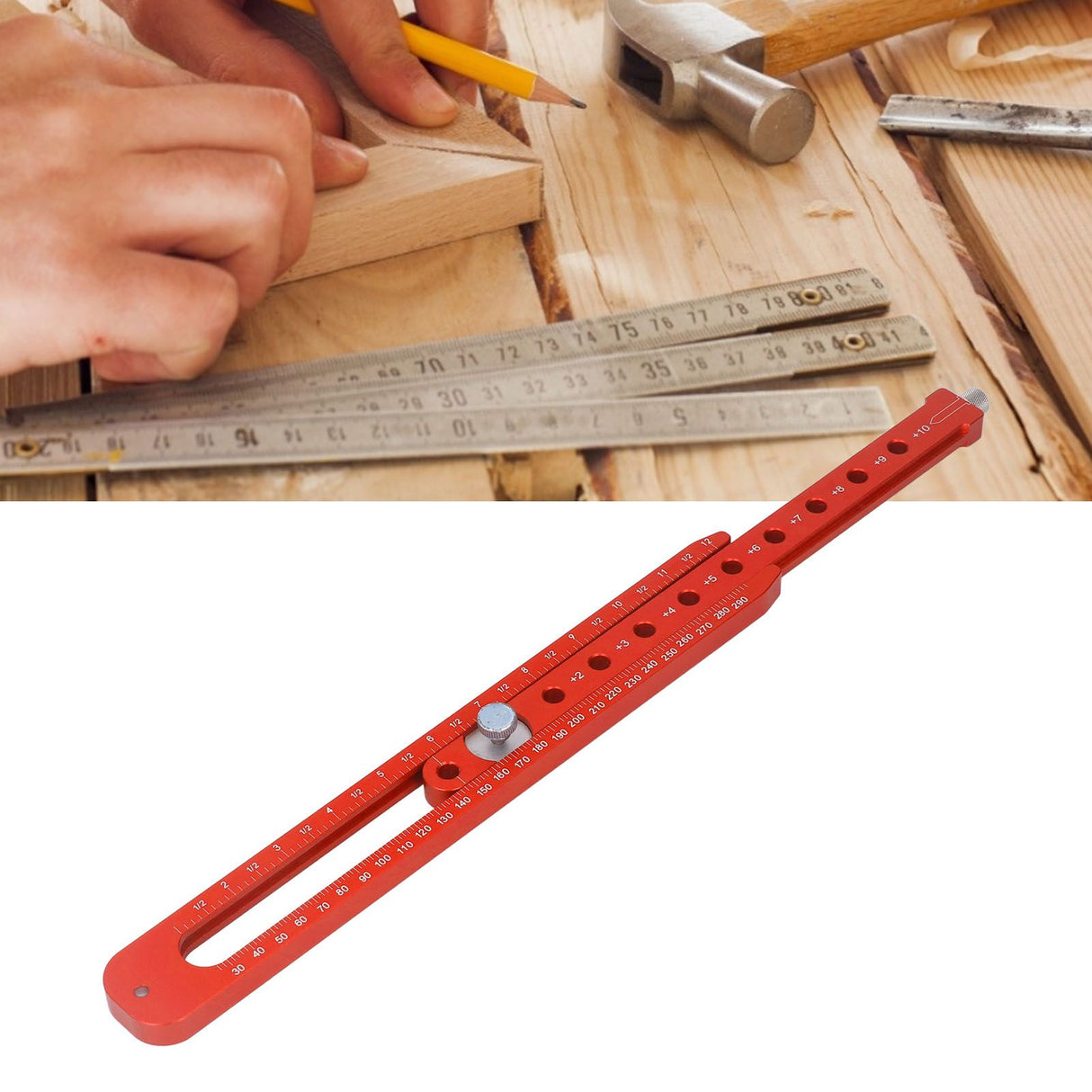 Woodworking Compass Scriber Woodworking Circular Drawing Tool Portable Stainless Steel Adjustable Drawing Circle Ruler Marking Gauge