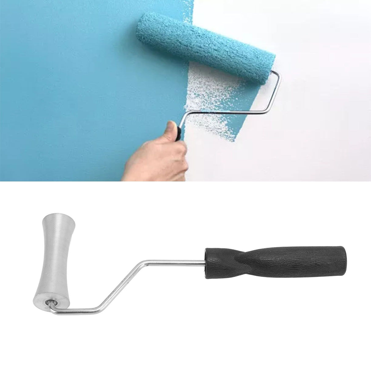 Bubble Paddle Tool Concave Aluminium Alloy Plastics Fiberglass Roller for Defoaming Home Diameter 90mm