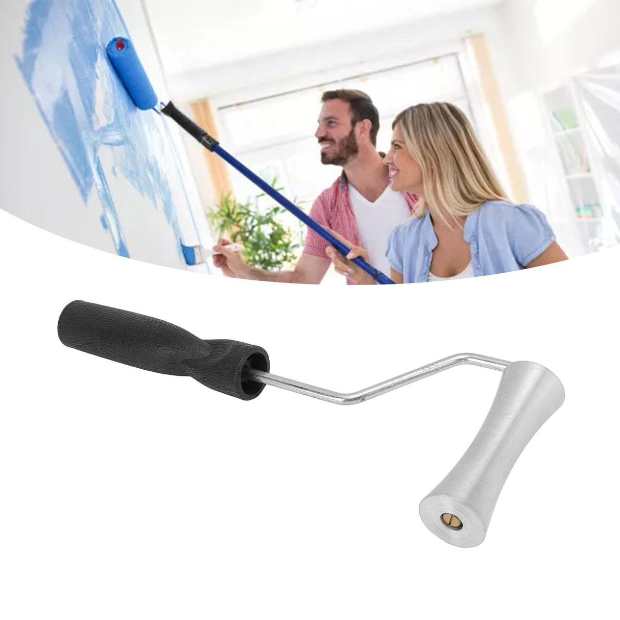 Bubble Paddle Tool Concave Aluminium Alloy Plastics Fiberglass Roller for Defoaming Home Diameter 90mm