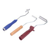 3Pcs Fiberglass Roller Tools Kit Aluminum Alloy Fiberglass Resin Laminating Bubble Roller Set for Tub Shower Bathtub Boat Repair - Side View