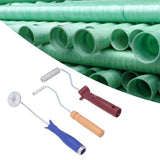 3Pcs Fiberglass Roller Tools Kit Aluminum Alloy Fiberglass Resin Laminating Bubble Roller Set for Tub Shower Bathtub Boat Repair