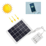 Solar Panel Battery Charger 3W 5V High Conversion Rate Efficient Output Portable Solar Cell for Outdoor Use