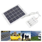 Solar Panel Battery Charger 3W 5V High Conversion Rate Efficient Output Portable Solar Cell for Outdoor Use