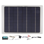 10W Solar Panel Charger Monocrystalline 18V 50A Dual USB with MPPT Controller Solar Panel Kit for Outdoor Car