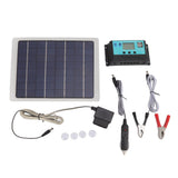 10W Solar Panel Charger Monocrystalline 18V 50A Dual USB with MPPT Controller Solar Panel Kit for Outdoor Car - Front View