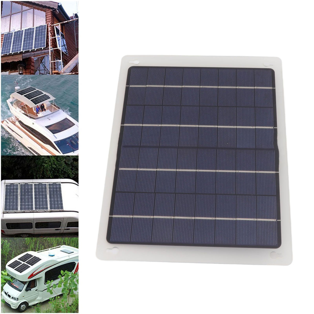 10W Solar Panel Charger Monocrystalline 18V 50A Dual USB with MPPT Controller Solar Panel Kit for Outdoor Car