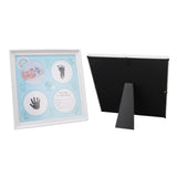 Baby Handprint Footprint Kit for Newborn Boys Girls Wear Resistant Plastic Density Board Baby Print Frame Kit for Display Blue
