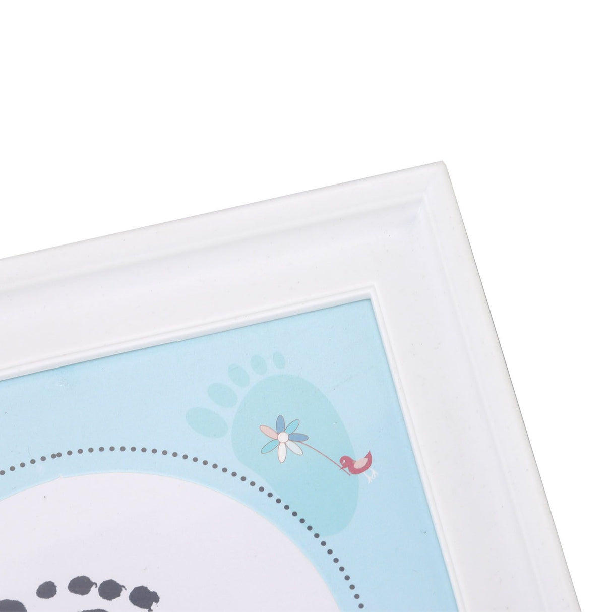 Baby Handprint Footprint Kit for Newborn Boys Girls Wear Resistant Plastic Density Board Baby Print Frame Kit for Display Blue