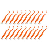 20 Pcs Furry Worm Soft Touch Plush Material Cute Style DIY Compact Portable Fuzzy Worms for Party Orange