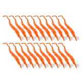 20 Pcs Furry Worm Soft Touch Plush Material Cute Style DIY Compact Portable Fuzzy Worms for Party Orange - Rear View