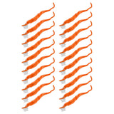 20 Pcs Furry Worm Soft Touch Plush Material Cute Style DIY Compact Portable Fuzzy Worms for Party Orange