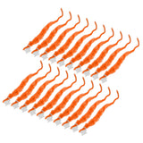 20 Pcs Furry Worm Soft Touch Plush Material Cute Style DIY Compact Portable Fuzzy Worms for Party Orange - Low Angle