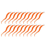 20 Pcs Furry Worm Soft Touch Plush Material Cute Style DIY Compact Portable Fuzzy Worms for Party Orange - Extra Image