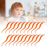 20 Pcs Furry Worm Soft Touch Plush Material Cute Style DIY Compact Portable Fuzzy Worms for Party Orange - Extra Image
