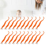 20 Pcs Furry Worm Soft Touch Plush Material Cute Style DIY Compact Portable Fuzzy Worms for Party Orange - Extra Image