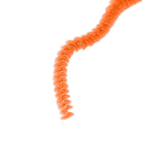 20 Pcs Furry Worm Soft Touch Plush Material Cute Style DIY Compact Portable Fuzzy Worms for Party Orange