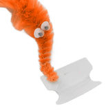 20 Pcs Furry Worm Soft Touch Plush Material Cute Style DIY Compact Portable Fuzzy Worms for Party Orange - Extra Image
