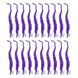 20 Pcs Furry Worm Soft Touch Plush Material Cute Style DIY Compact Portable Fuzzy Worms for Party Purple