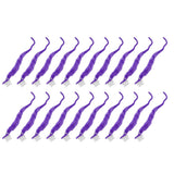 20 Pcs Furry Worm Soft Touch Plush Material Cute Style DIY Compact Portable Fuzzy Worms for Party Purple
