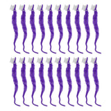 20 Pcs Furry Worm Soft Touch Plush Material Cute Style DIY Compact Portable Fuzzy Worms for Party Purple - 45-Degree Angle
