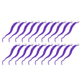 20 Pcs Furry Worm Soft Touch Plush Material Cute Style DIY Compact Portable Fuzzy Worms for Party Purple